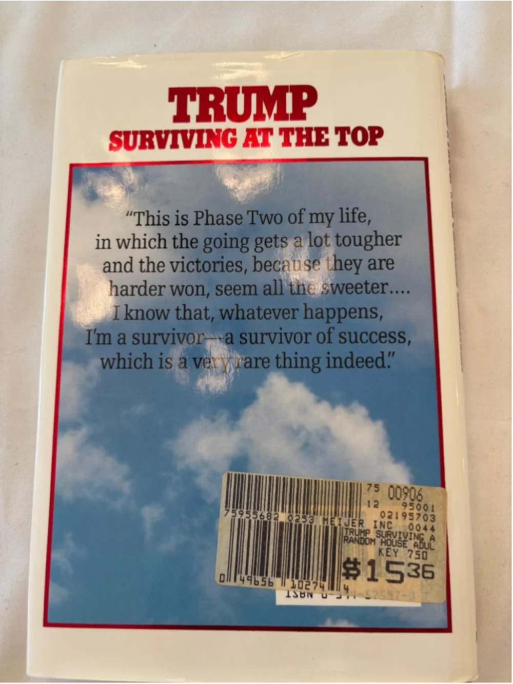 Trump Surviving at the Top Book, One Size, Blue and Red #E86
